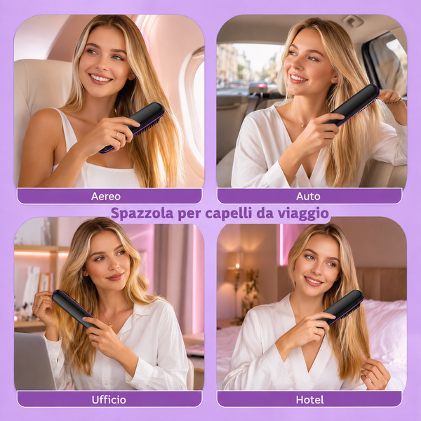 Spazzola Lisciante Portatile USB